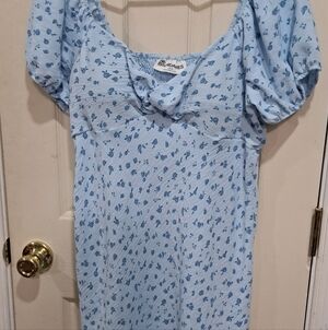 No Boundaries Light Blue Floral Dress